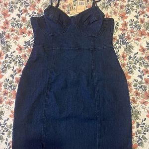 STRETCH LOVE 83 Jeans Denim Stretch Dress Mid Thigh Length Size L (Juniors)